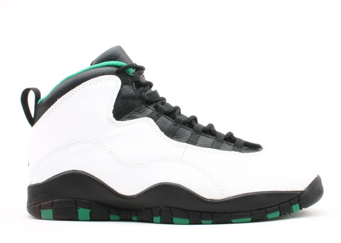 Air Jordan 10 - white/black-kelly-yellow gold