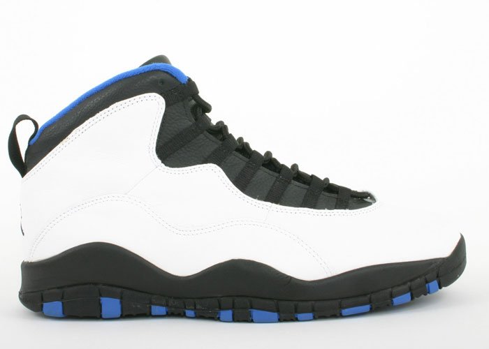 Air Jordan 10 - white/black-royal-orange flame