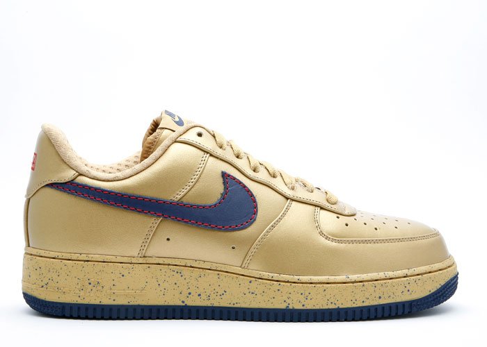 Air Force One Low - "barkley pack" metallic gold/midnight navy