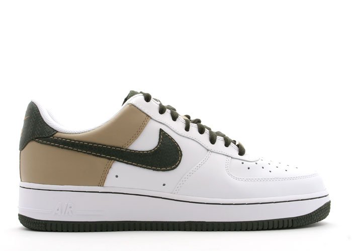 Air Force One Low - white/dark army-tweed