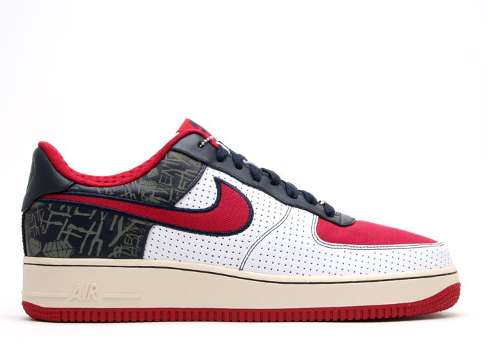 Air Force One Low - white/varsity red-obsidian-pearl white
