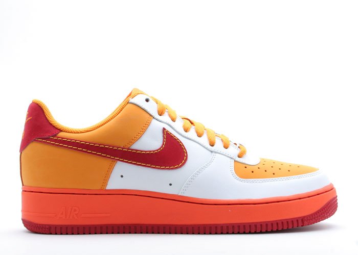 Air Force One Low - "china" white/varsity red-orange pl-orange blaze