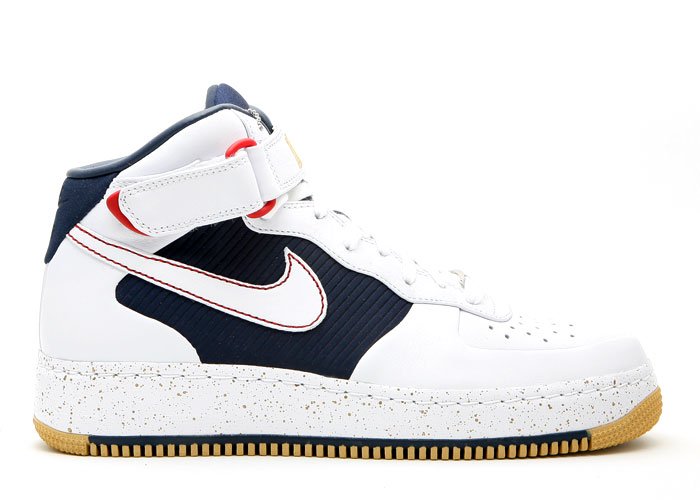 Air Force One Mid - "barkley pack" white/white-midnight navy-varsity red