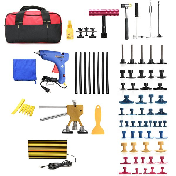 73Pcs PDR Paintless Dent Repair Tool Kit Set Lifter Puller Glue Car Hail Removal Tools