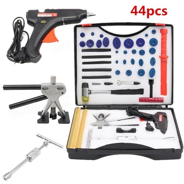 44pcs PDR Car Body Dent Paintless Repair Tool Kit Removal Puller Lifter Slide Hammer Glue Gun