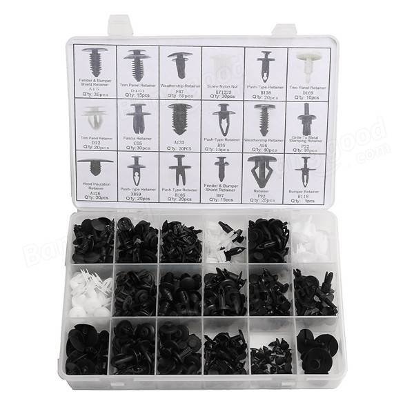 415pcs Plastic Car Door Trim Clip Bumper Rivets Screws Panel Push Fastener Kit for Ford