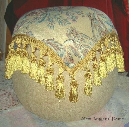 OTTOMAN GOLD TASSLES FURNITURE ORIENTAL NEW