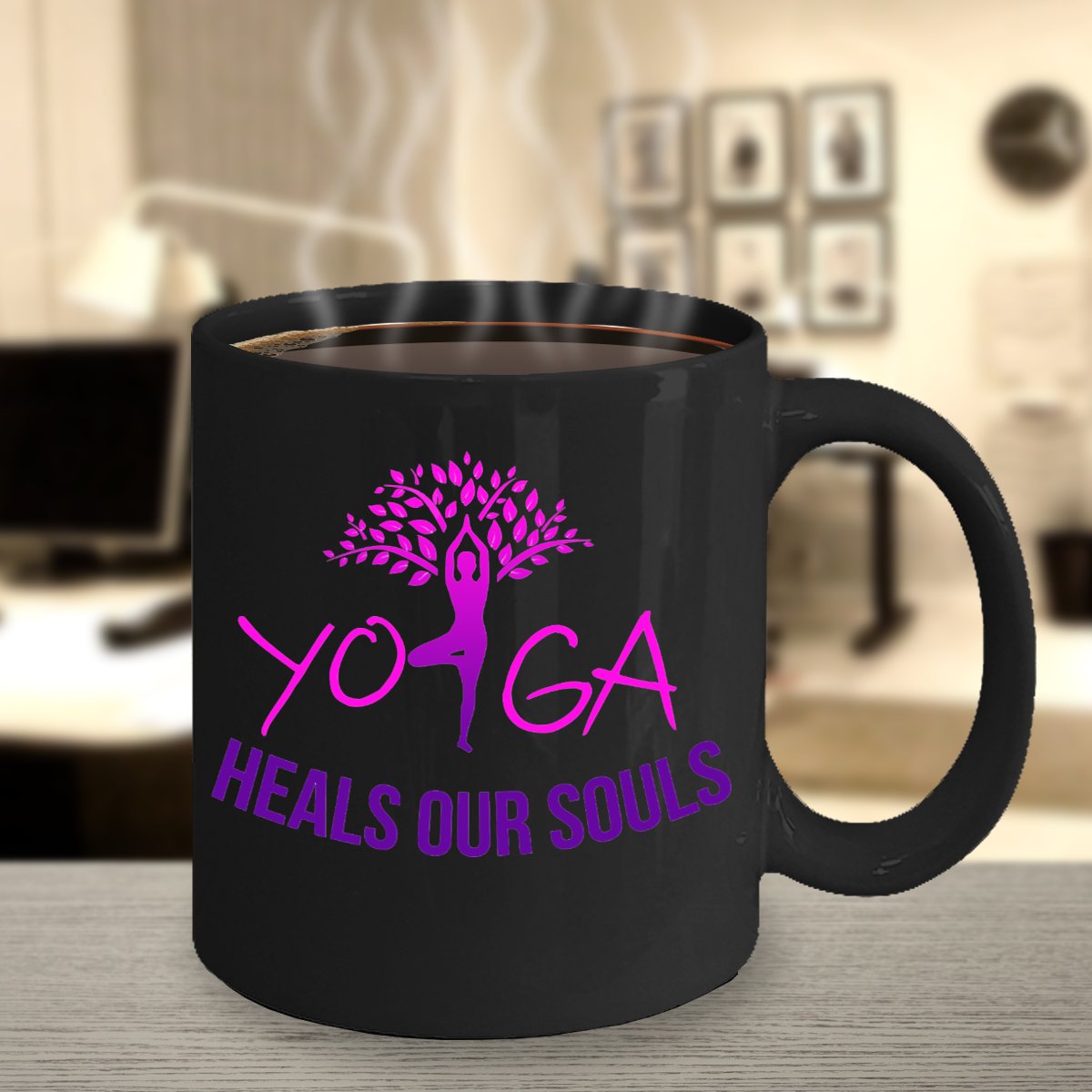 TeesCloset Yoga Gifts for Women : Yoga Coffee Mugs - Yoga Mugs (11oz)