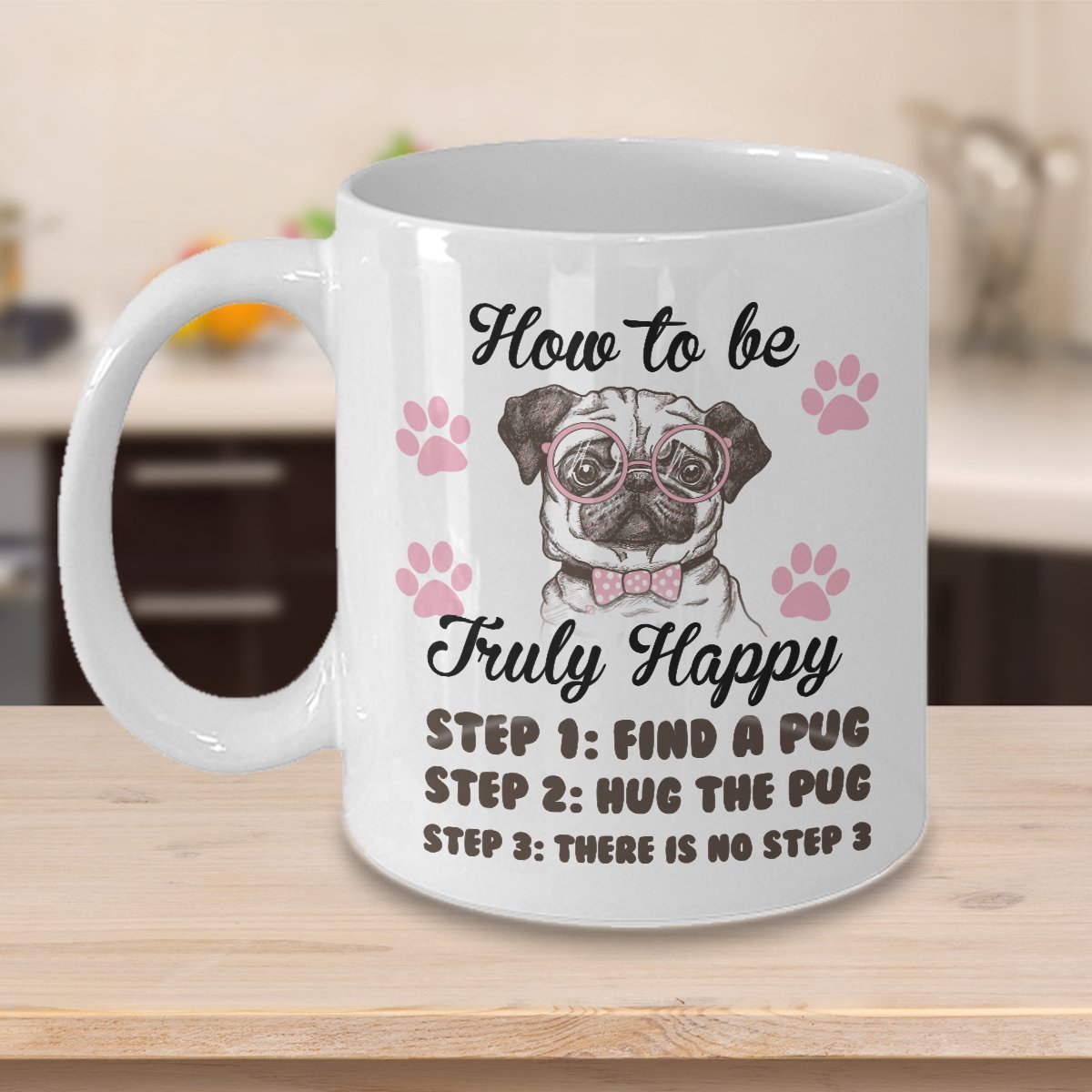 TeesCloset Funny Gift for Pug Lovers - Funny Pug Mugs - Cute Coffee Mugs for Pug Owners