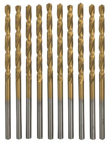 7/64'' HIGH SPEED STEEL TITANIUM NITRIDE DRILL BITS (10 PACK)