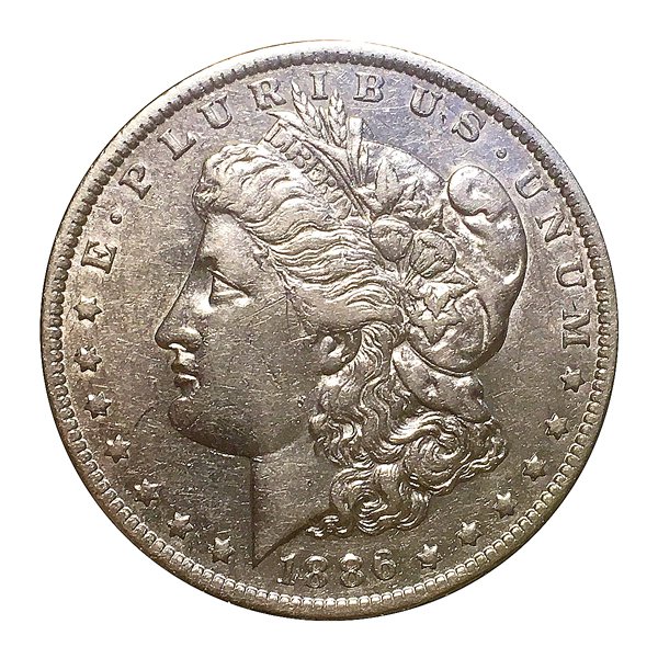 1886 O Morgan Silver Dollar - AU - Almost Uncirculated - Luster