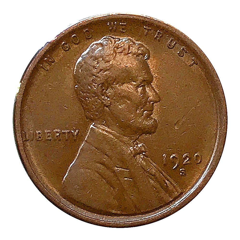 1920 S Lincoln Wheat Cent - AU - Almost Uncirculated