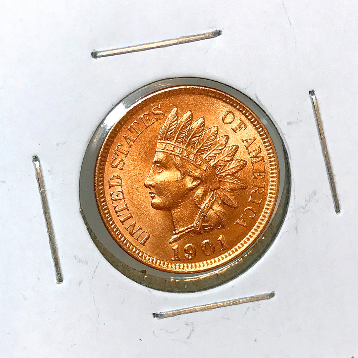 1901 Indian Head Cent - Gem BU / MS RD / UNC