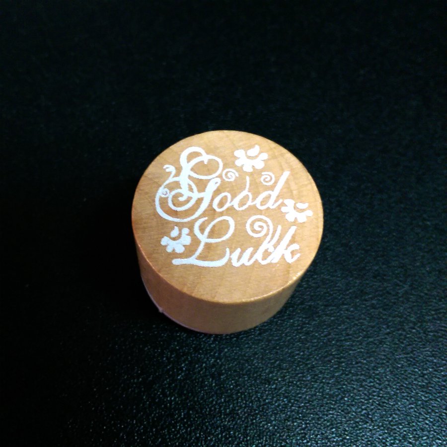Rubber Stamp Good Luck for Greeting Card Design