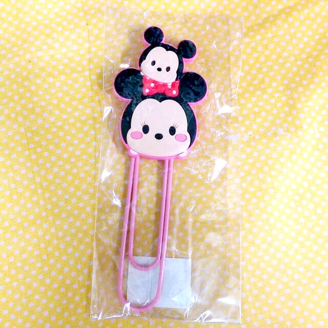Disney Tsum Tsum Character Mickey and Minnie Big Paper Clip Stationery