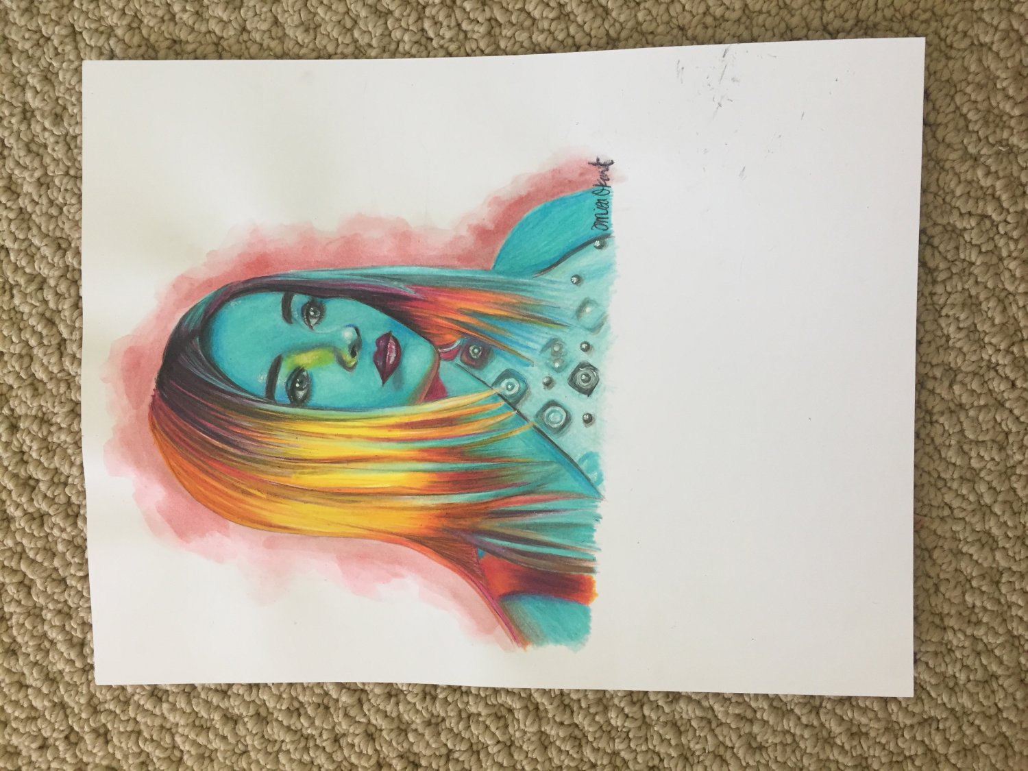 Sabrina Carpenter Colored Pencil Drawing