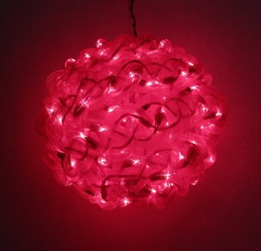 10'' White,Red,or Green Spun Tube Light Ball 100 Lights