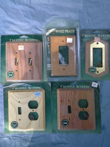 Oak Electric outlet & switch Covers Buy the Lot N' Save