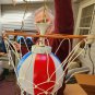 Vintage Harlem  Globetrotter Style Basketball Hoop & Ball Ceiling Mount Swag Light Fixture