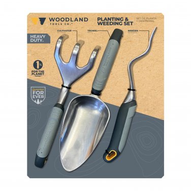 Woodland Tools 3-Pc. Heavy Duty Planting and Weeding Set