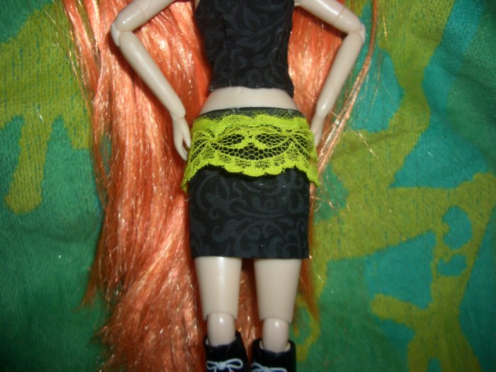 Sexy Black & Green Skirt - Pullip