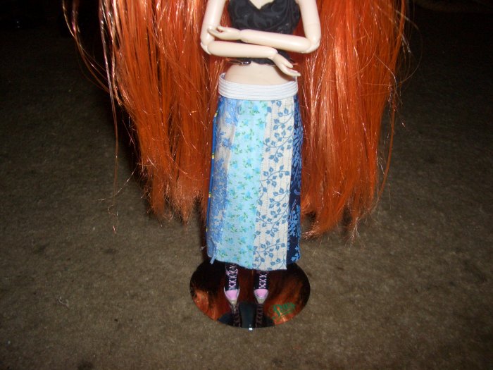 Blue Hippie Skirt for Pullip 3
