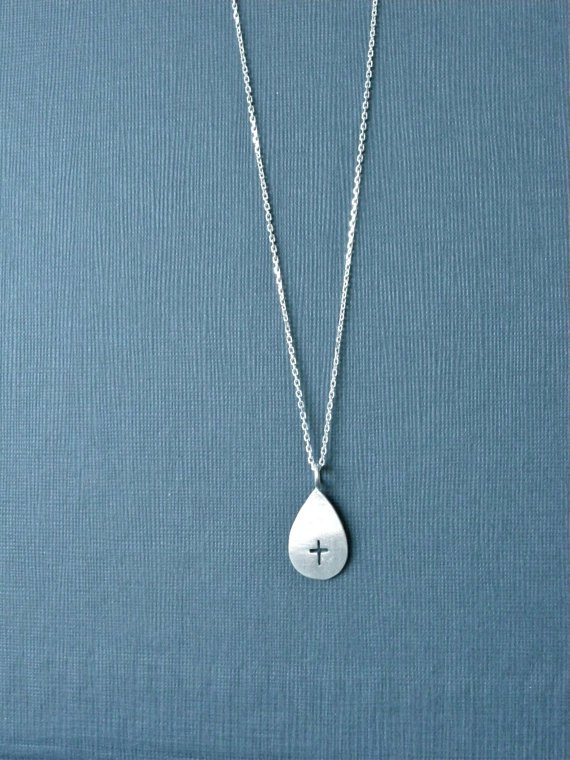 Sterling silver cross necklace women jewelry Precious cross pendant First communion gift for her