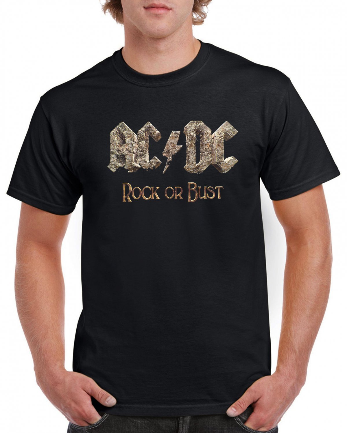 Rock Or Bust ACDC T-shirt AC/DC Tshirt Hard Rock Top Tee