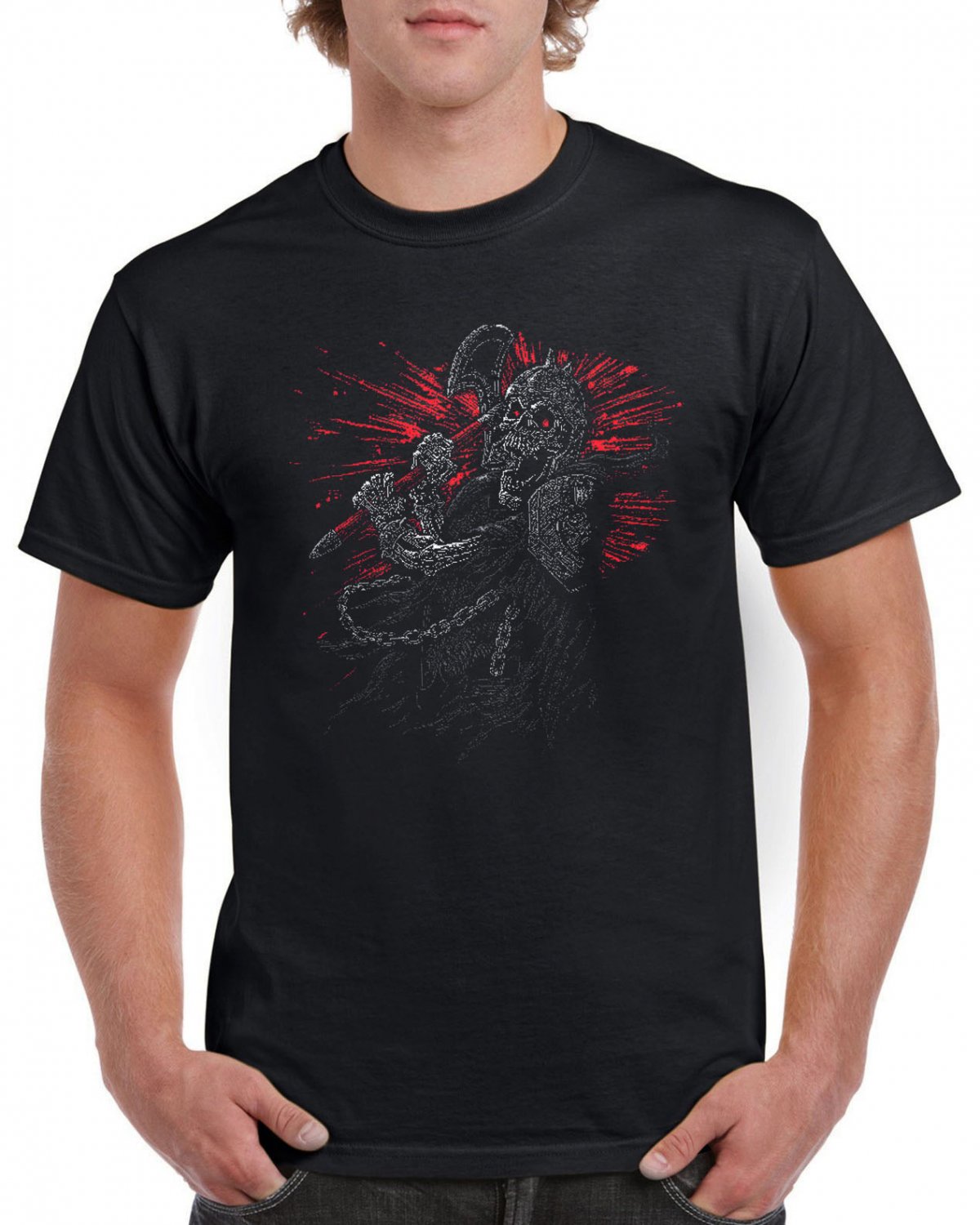 Heavy Metal The Beast Skull Axe T-shirt Devil Cool Music Tshirt Festival Top Tee