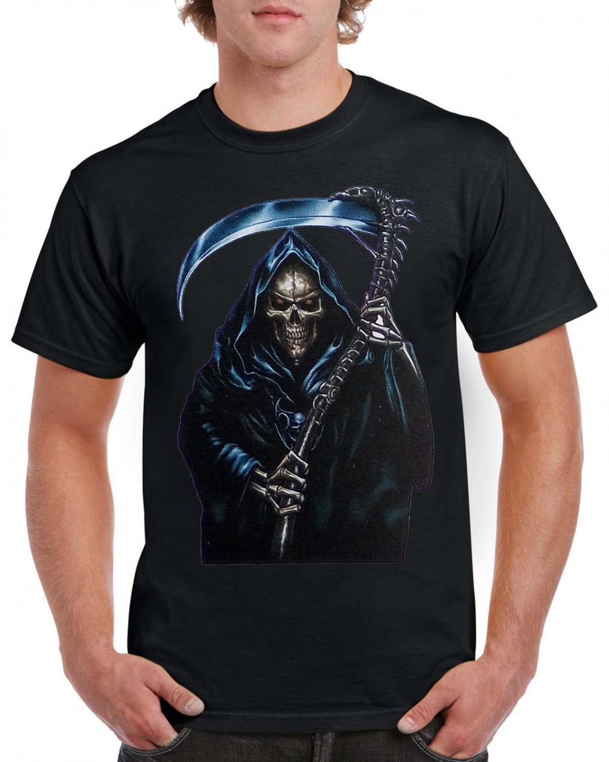 Gothik Sickle Mummy Snake T-shirt Heavy Metal Rock Tshirt Festival Top Tee