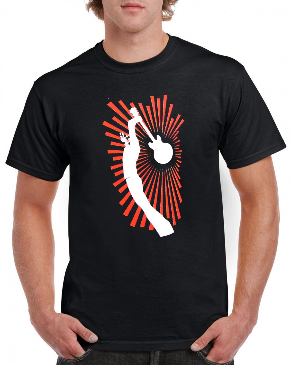 Hard Rock Guitar T-shirt Heavy Metal Rock Cool Tshirt Festival Top Tee