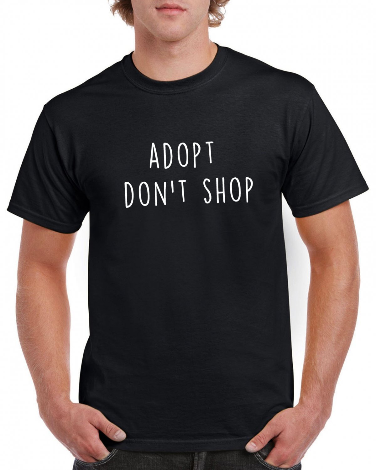 Adopt Don't Shop T-shirt Dog Lovers Owner Adoption Puppy Tshirt Cool Unisex Top Tee