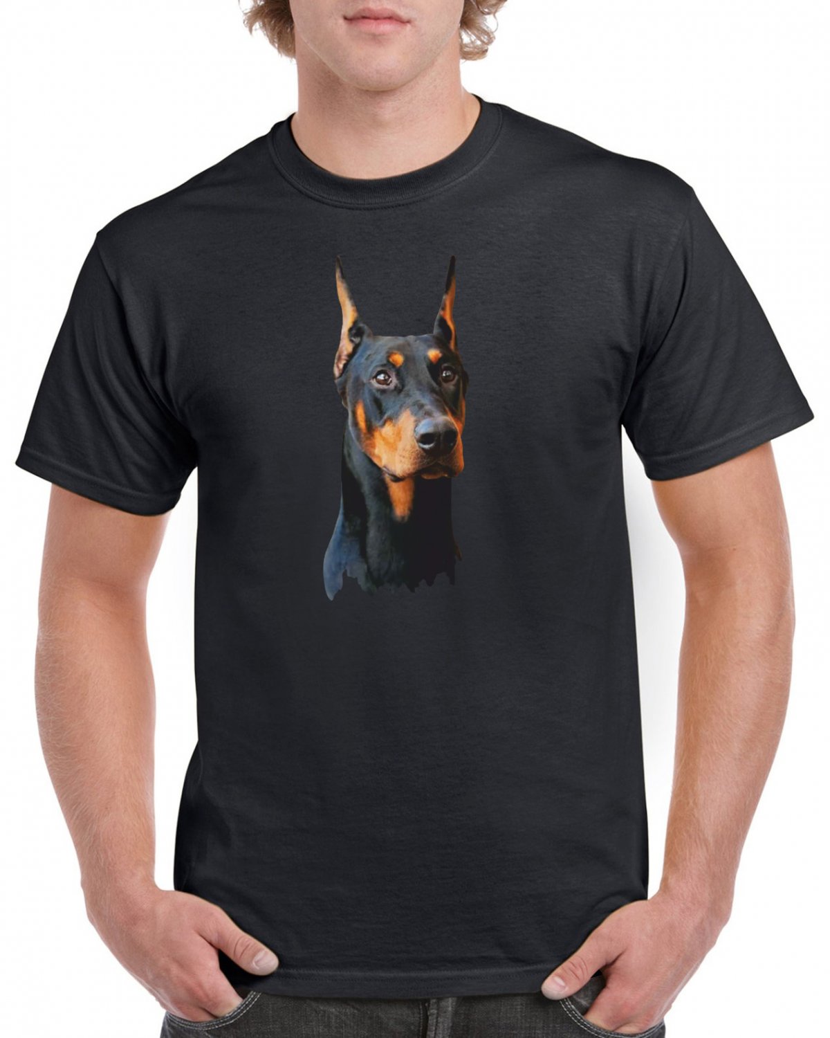 Doberman Dog T-shirt Dog Lovers Cool Tshirt Unisex Top Tee