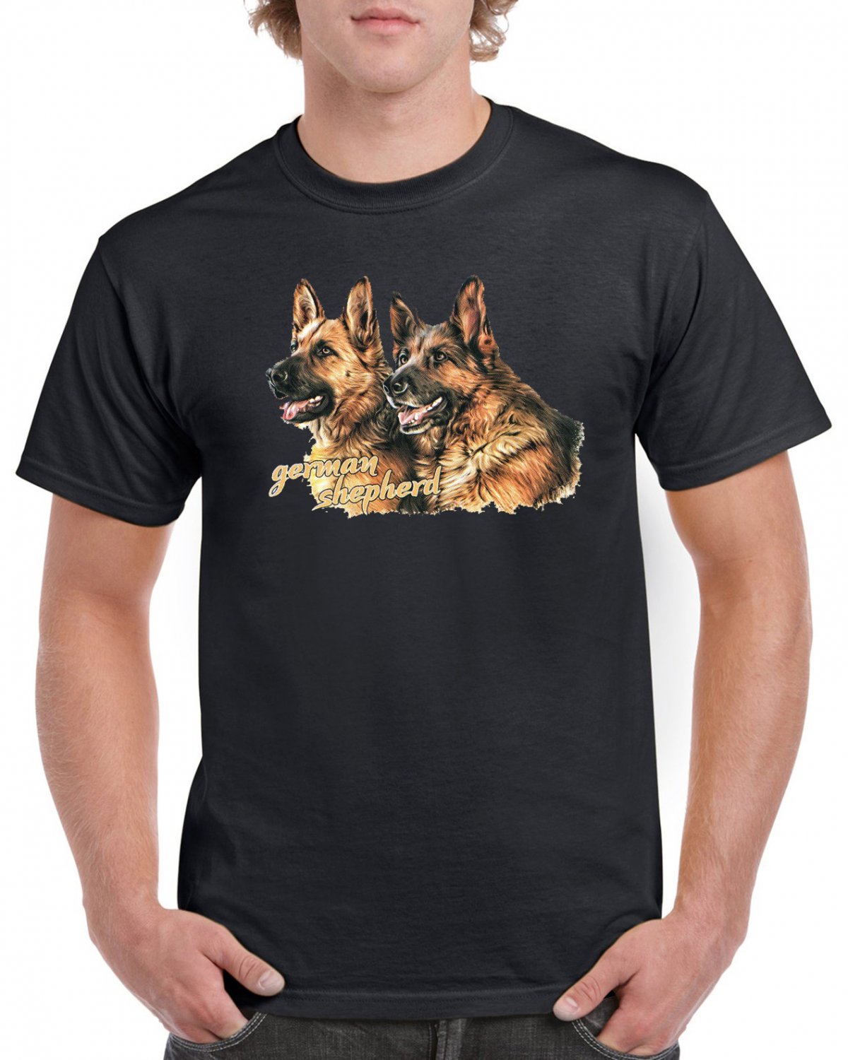 German Shepherd Hairy Dogs T-shirt Dog Lovers Cool Tshirt Unisex Top Tee