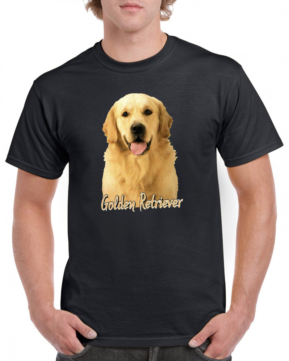 Golden Retriever Dog Short Sleeve Gildan Labrador T-shirt Cool Men Top Tee