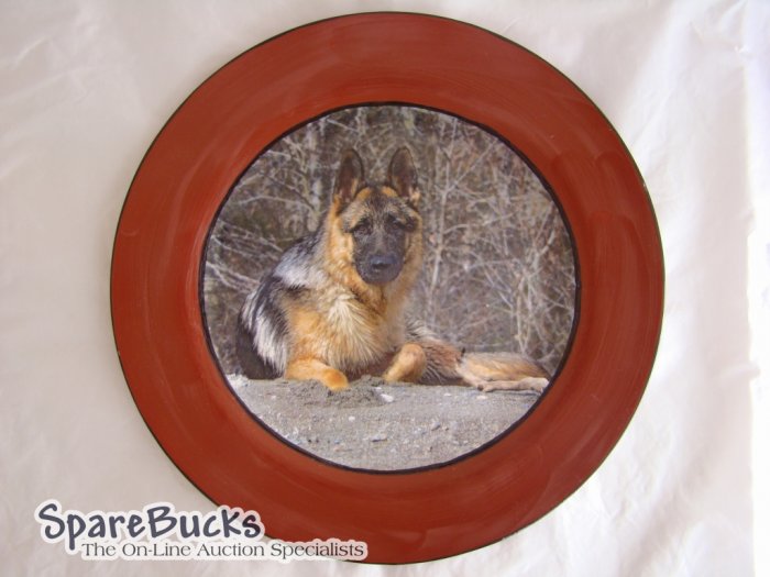 NEW Brown German Shepherd Collectable Decoupage Plate LE