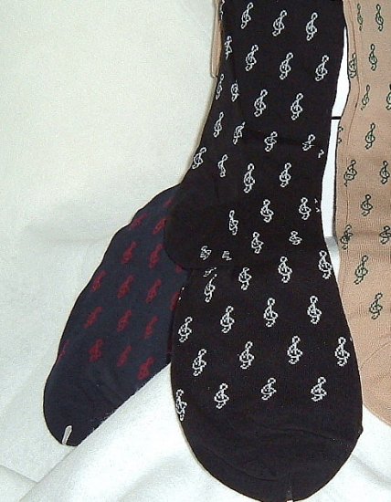 Mens Socks - Music Notes