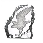 Glass eagle paperweight