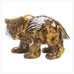 New! Patchwork animal-print bear figurine