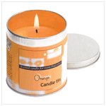 Orange Votive Candle Tin