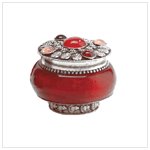 Rose Jeweled Lid Jar Candle