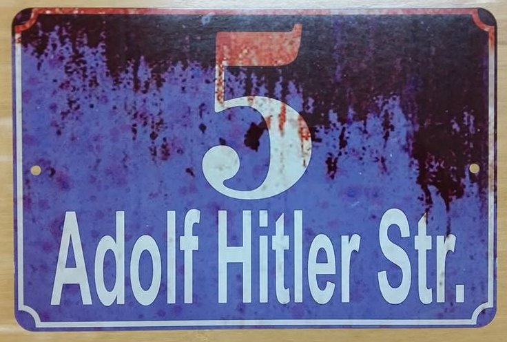 WWII WW2Nazi German 5 Adolf Hitler street house # sign