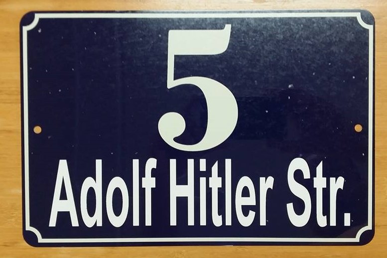 WWII WW2Nazi German 5 Adolf Hitler street house # sign