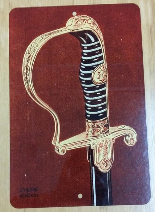 WWII WW2 Nazi German Dagger Sword Knife maker CARL EICKHORN Metal sign
