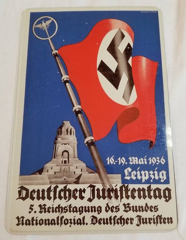 WWII WW2 Nazi German Wafin SS Flag Propaganda Metal sign