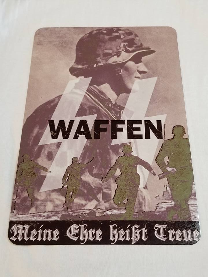 WWII WW2 Nazi German Waffen Battle Propaganda Metal sign