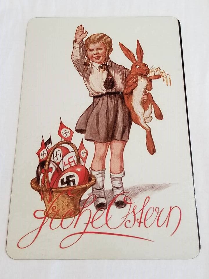 WWII WW2 Nazi German Girl Battle Propaganda Metal sign