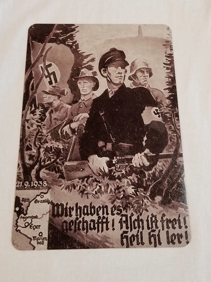WWII WW2 Nazi German Flag Army Gun Propaganda Metal sign
