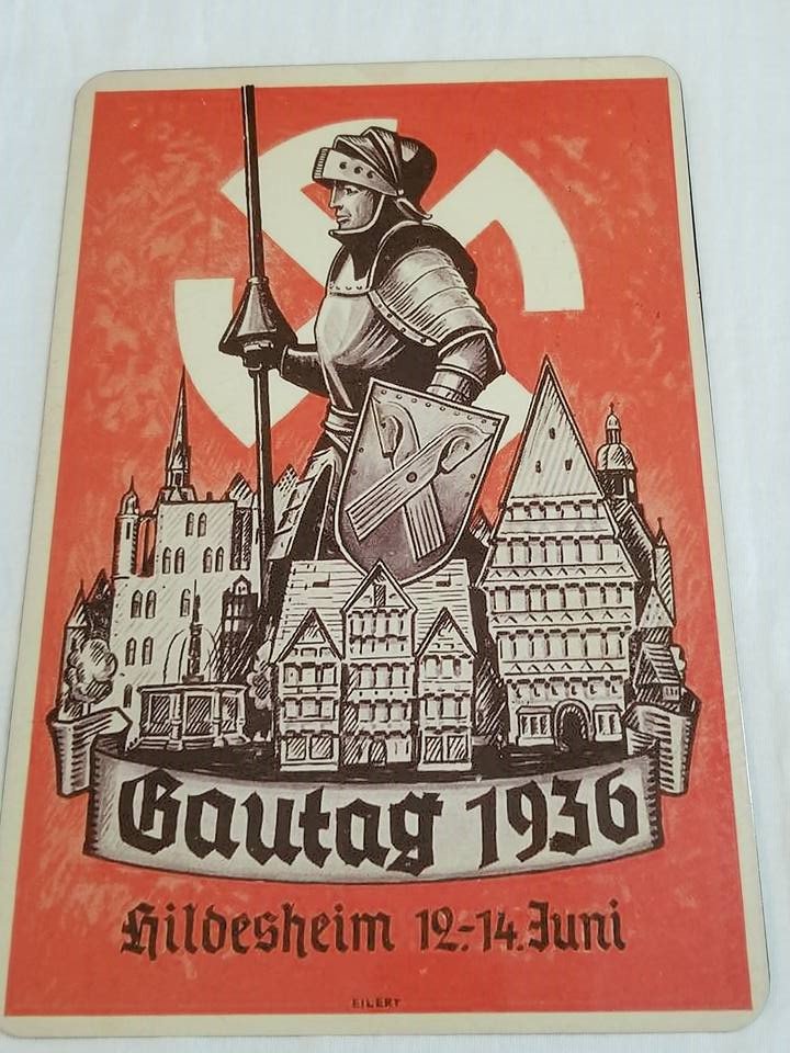 WWII WW2 Nazi German Waffen SS 1936 Propaganda Metal sign