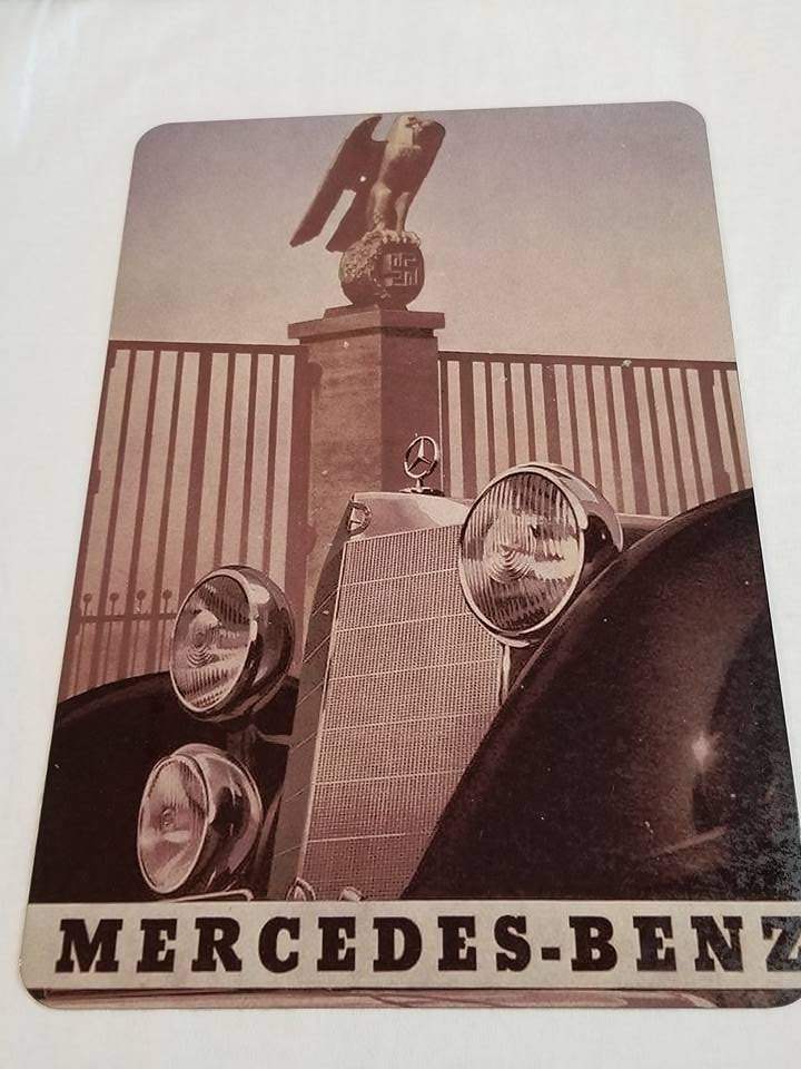 WWII WW2 Nazi German Mercedes Benz Propaganda Metal sign